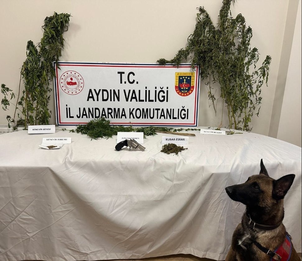 Koçarlı'da Narkotik Operasyonu: Uyuşturucu ve Silaha El Konuldu