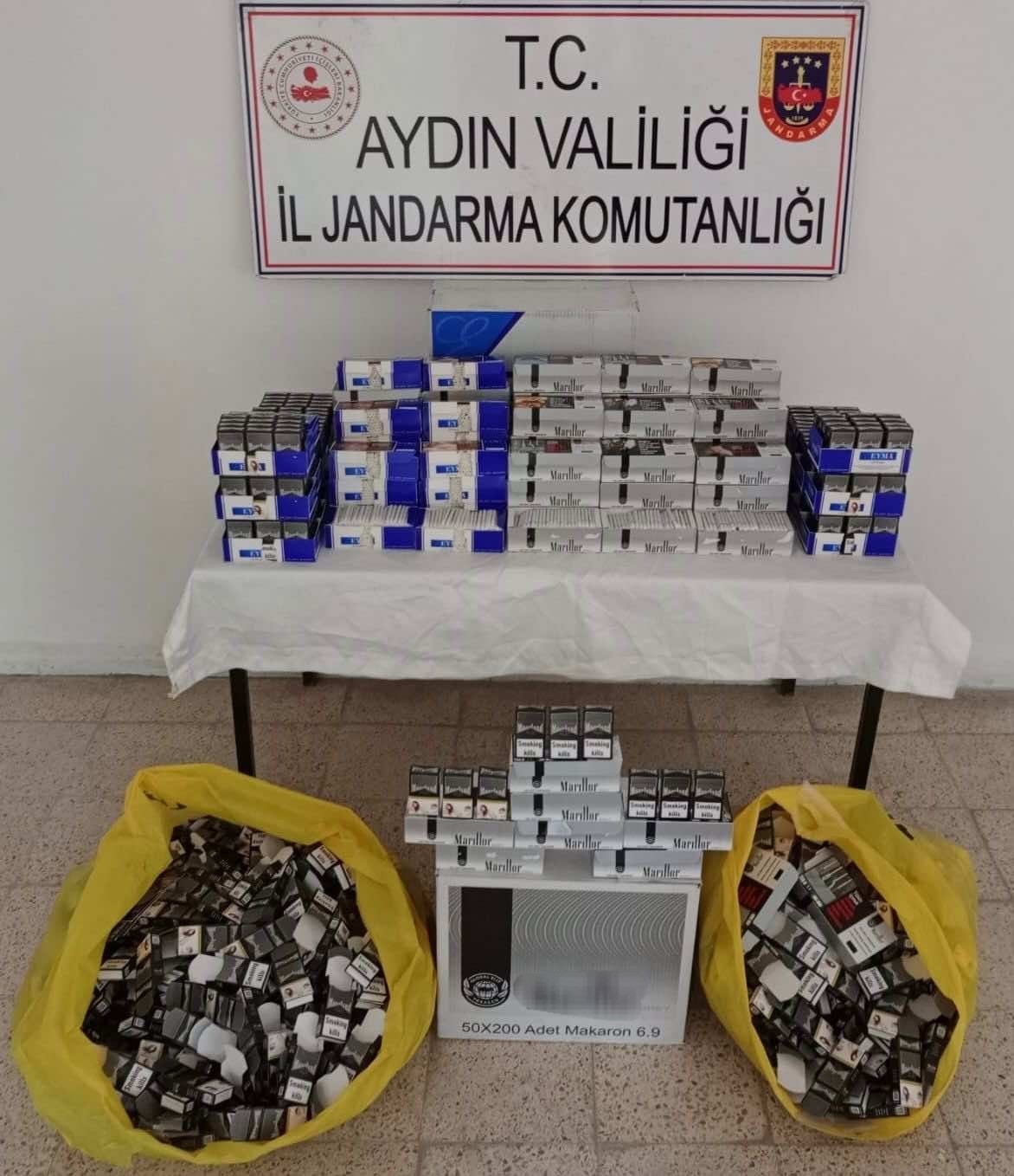 Germencik'te Büyük Kaçak Sigara Operasyonu: 55 Bin Makaron Ele Geçirildi