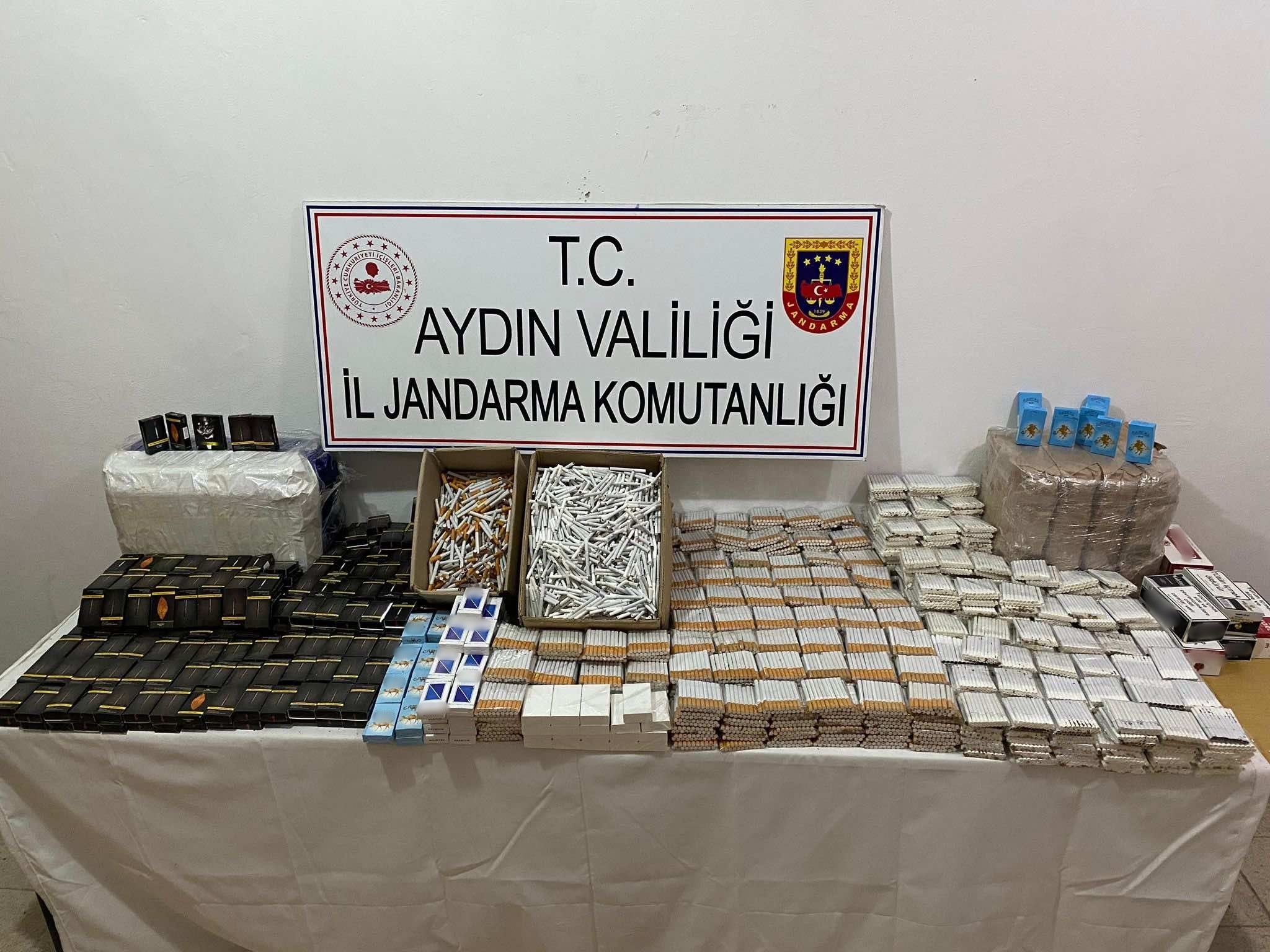Aydın’da çok sayıda kaçak sigara ve puro ele geçirildi
