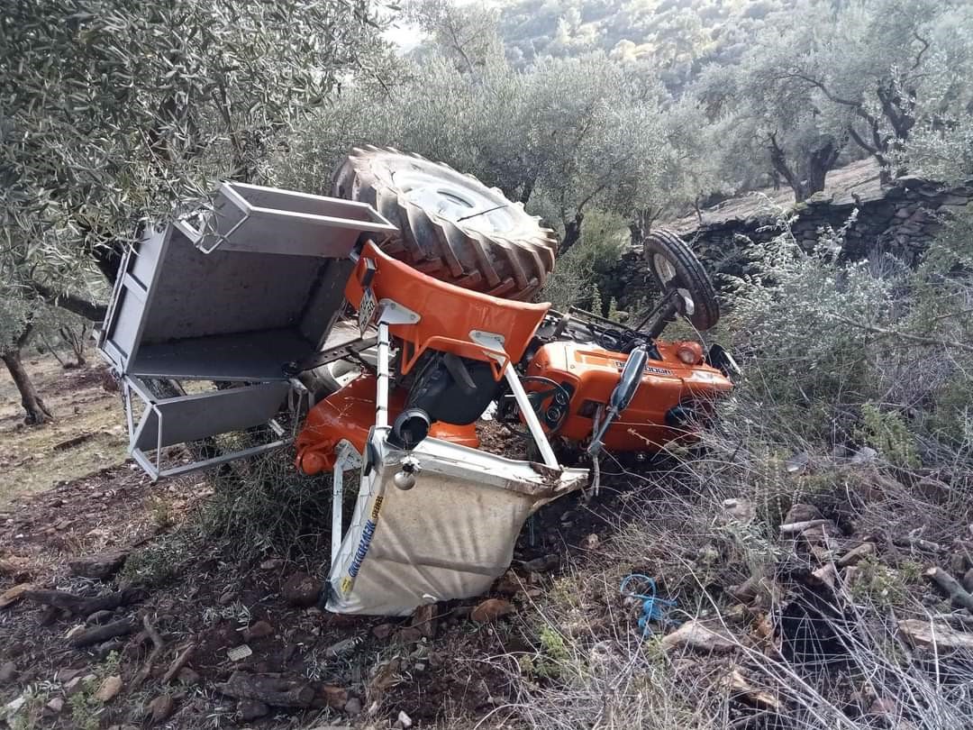 Söke'de traktör devrildi: 1 ağır yaralı