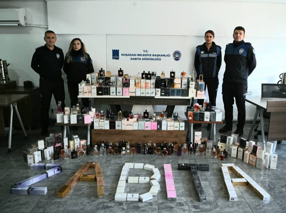 Kuşadası Belediyesi’nden sahte parfüm denetimi: 5751 sahte parfüm imha edildi