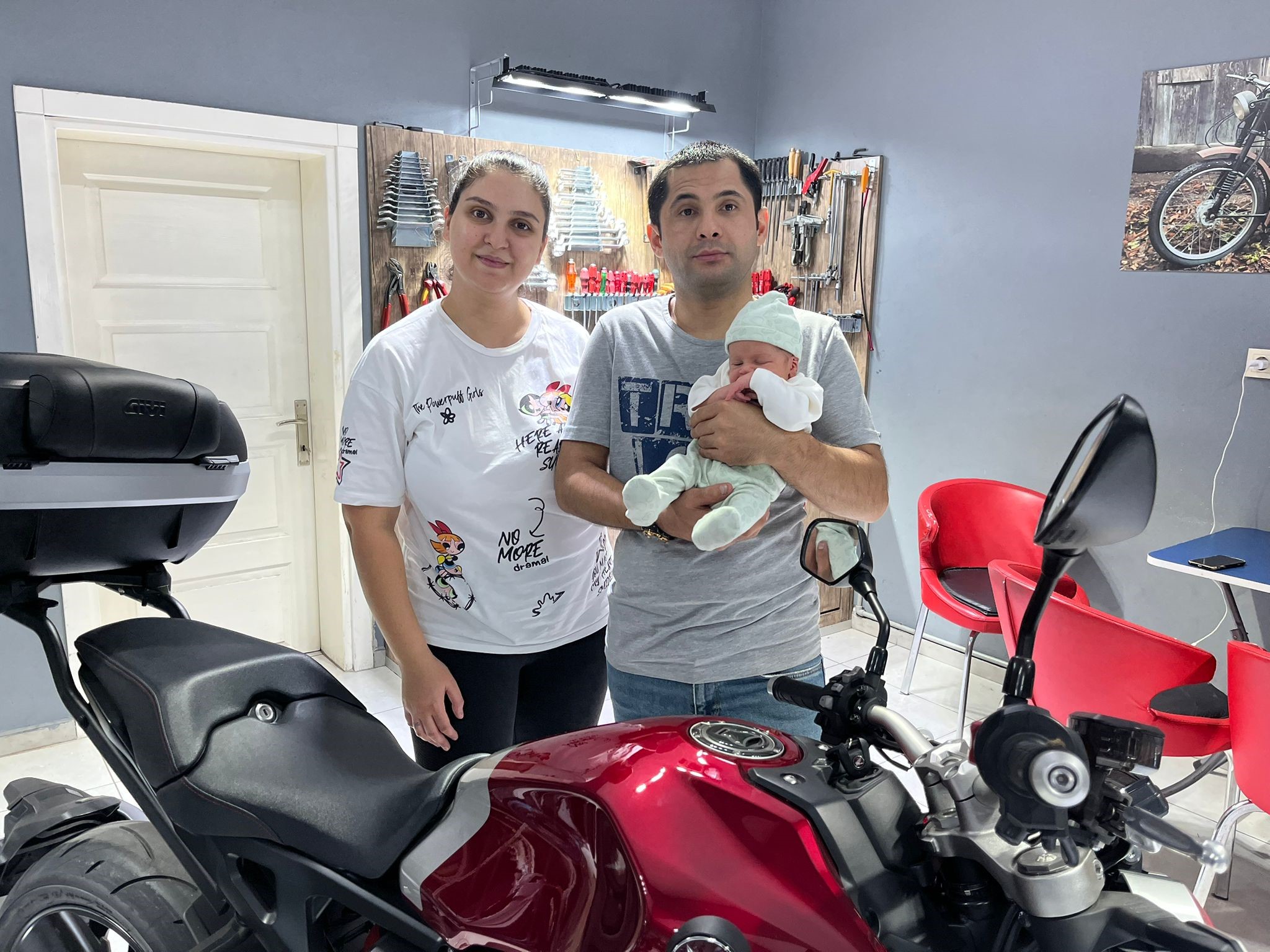 Aydınlı çift, bebeklerine Honda adını verdi