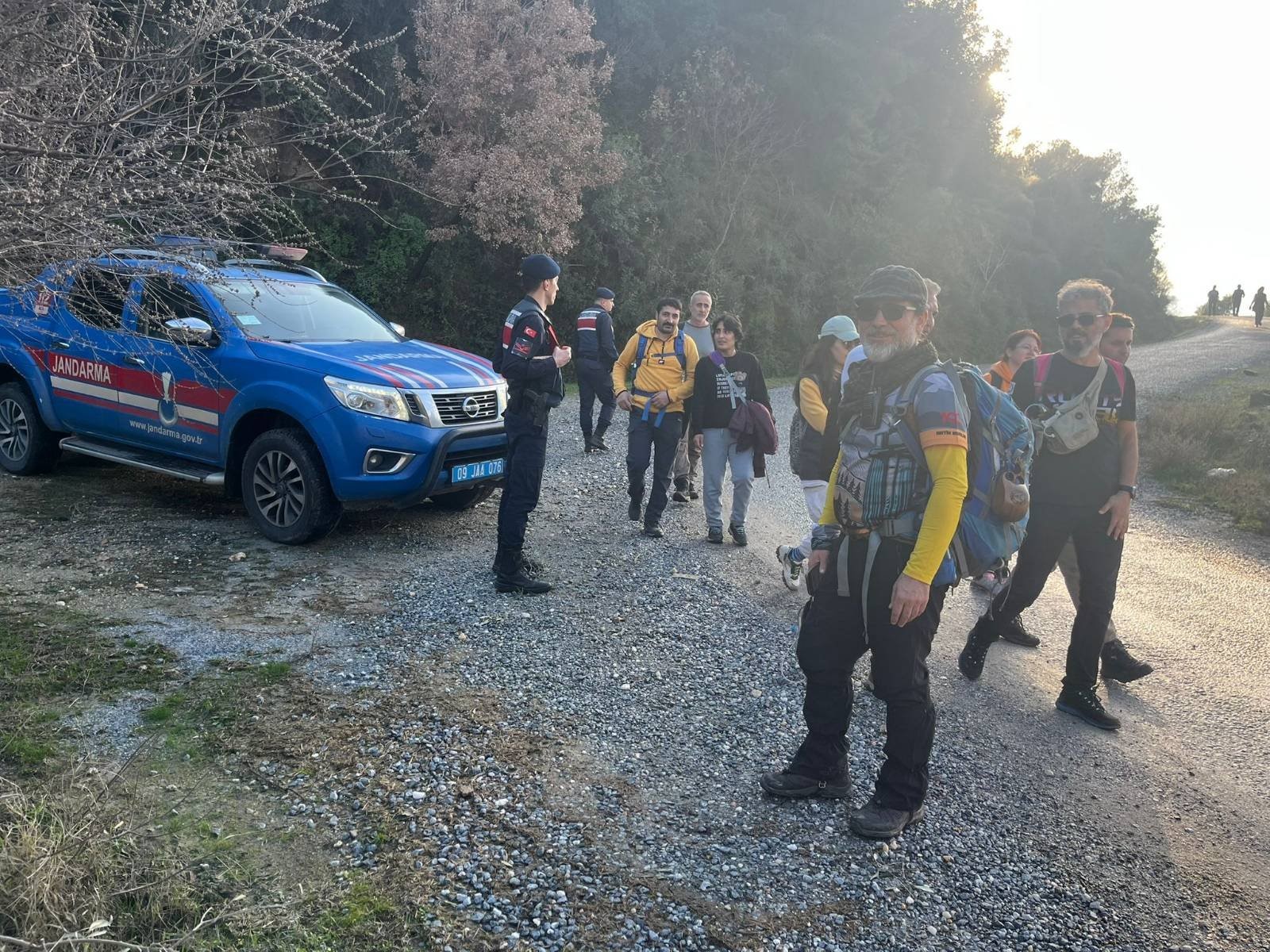 Doğa sporu yapan sporcuların güvenliğini jandarma sağladı