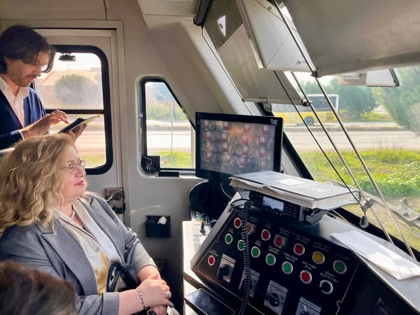 Kaymakam Doğru, trene binerek demir yollarını inceledi