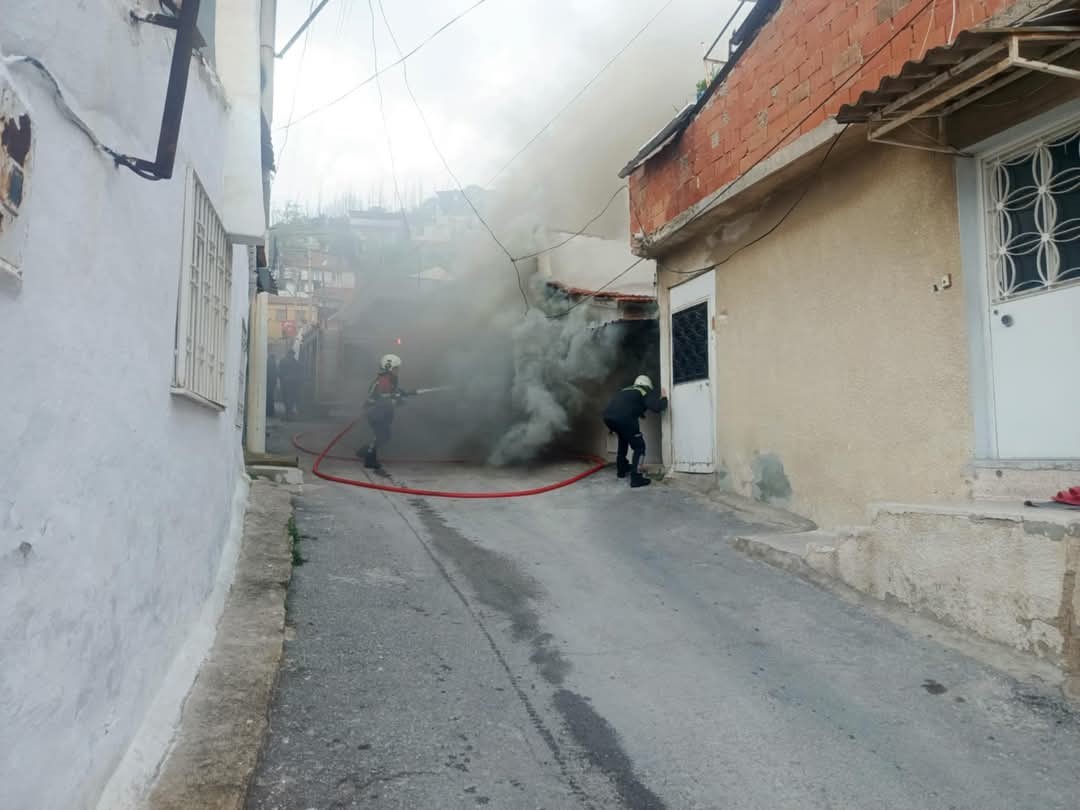Elektrikli şofbenden çıkan yangın korkuttu
