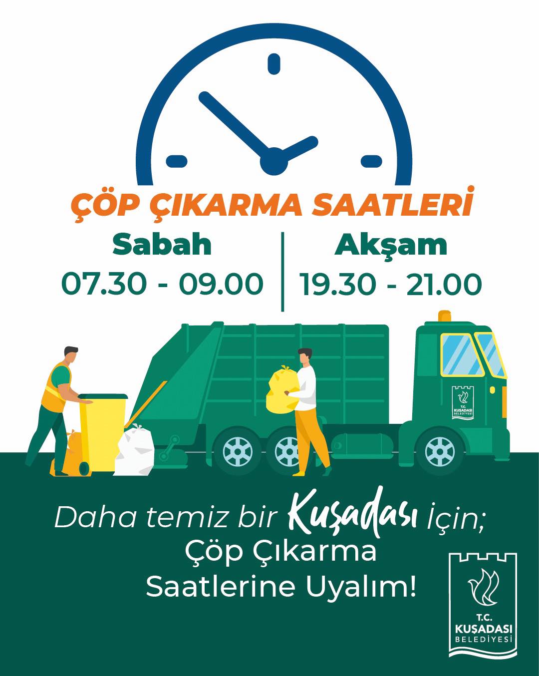 Kuşadası kent temizliğinde yeni dönem: Çöp saati uygulaması