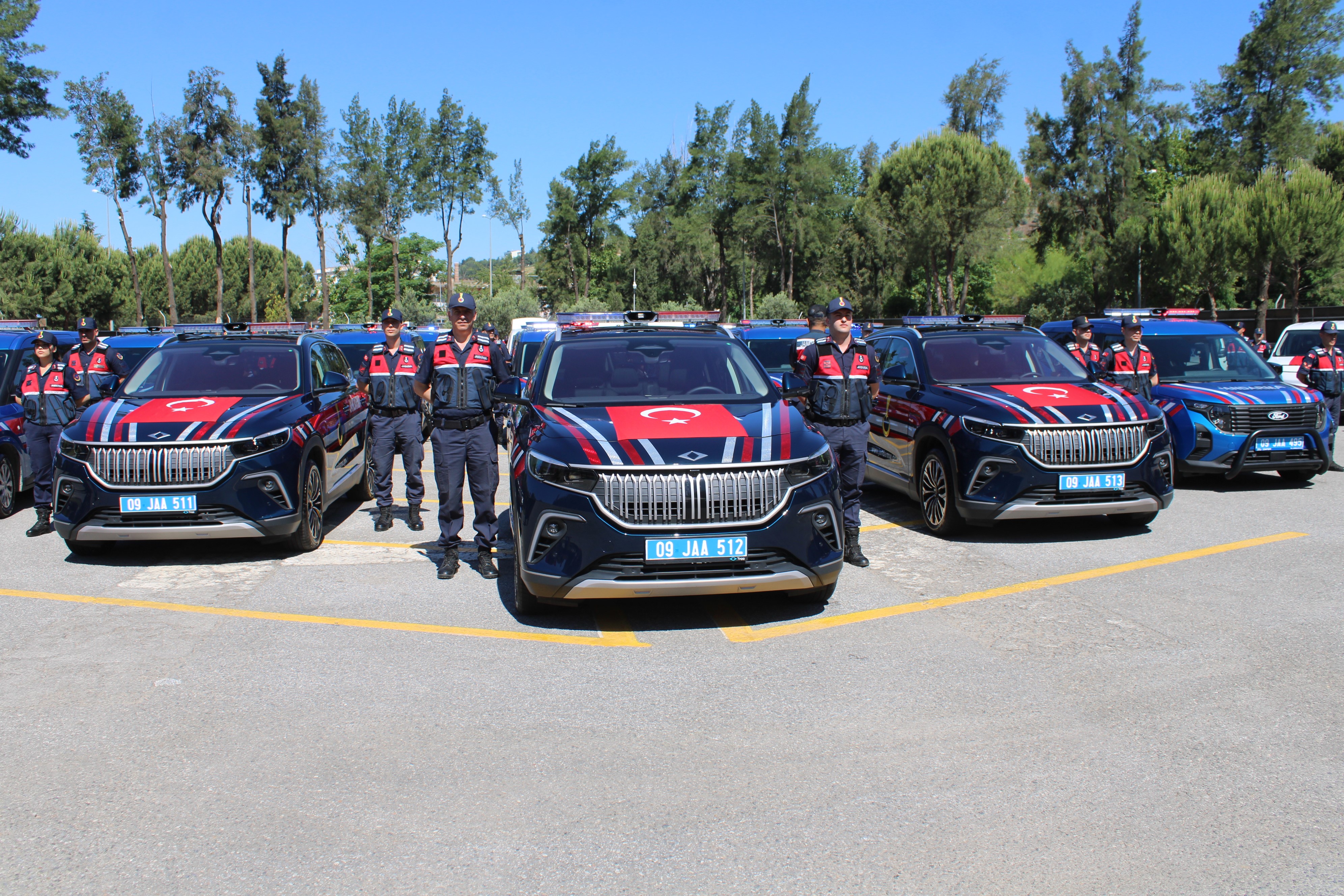 Aydın’da jandarma filosuna 54 yeni araç katıldı