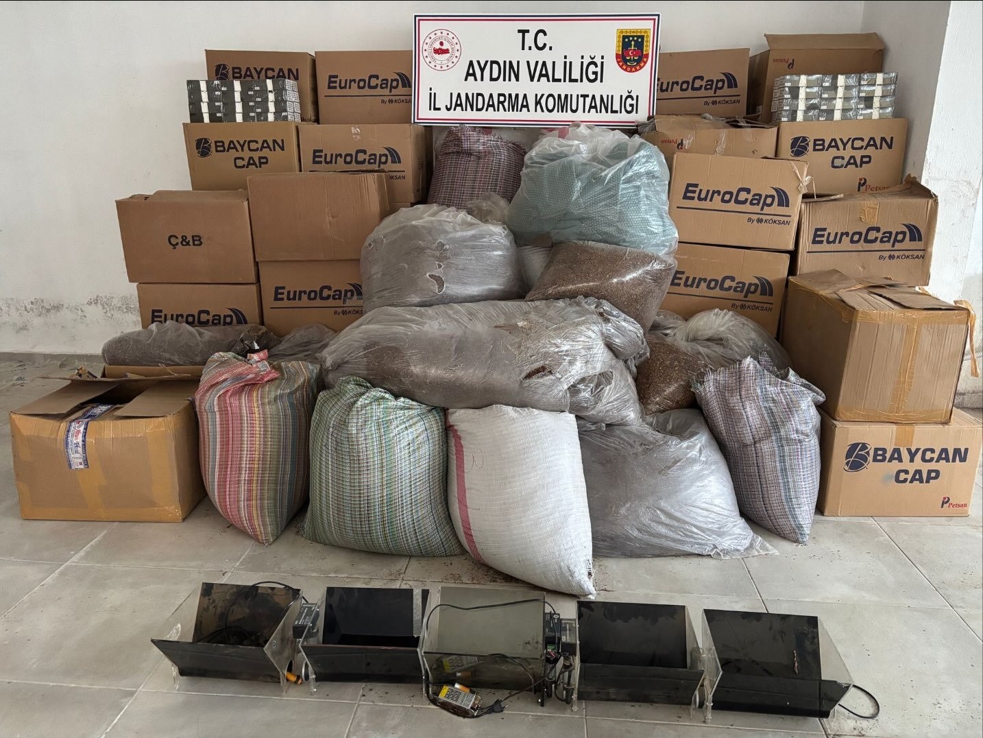 3 ton tütün ele geçirildi