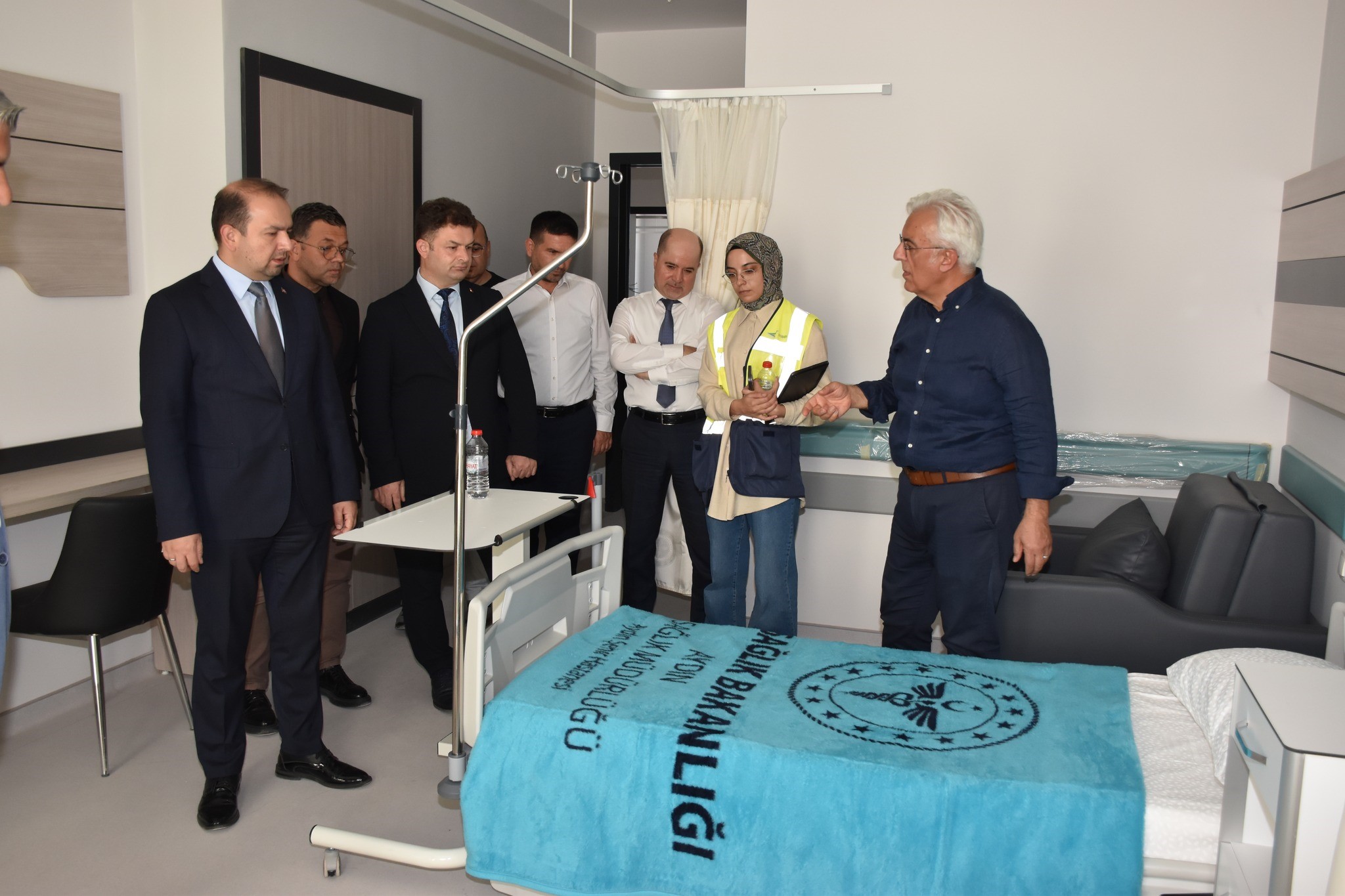 İl Sağlık Müdürü Şenkul, Şehir Hastanesi inşaatında incelemelerde bulundu