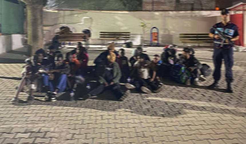 Zeytinlikteki 32 düzensiz göçmen yakalandı