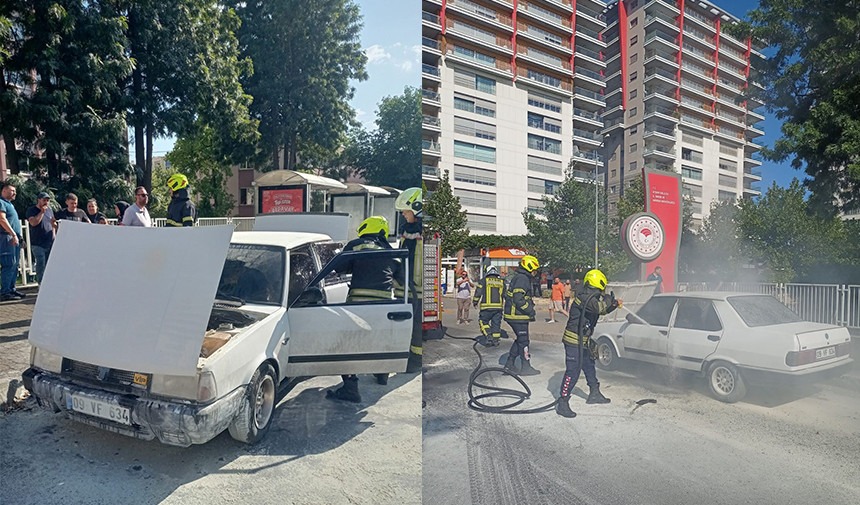 Yeni aldığı otomobil 1 saat içinde küle döndü