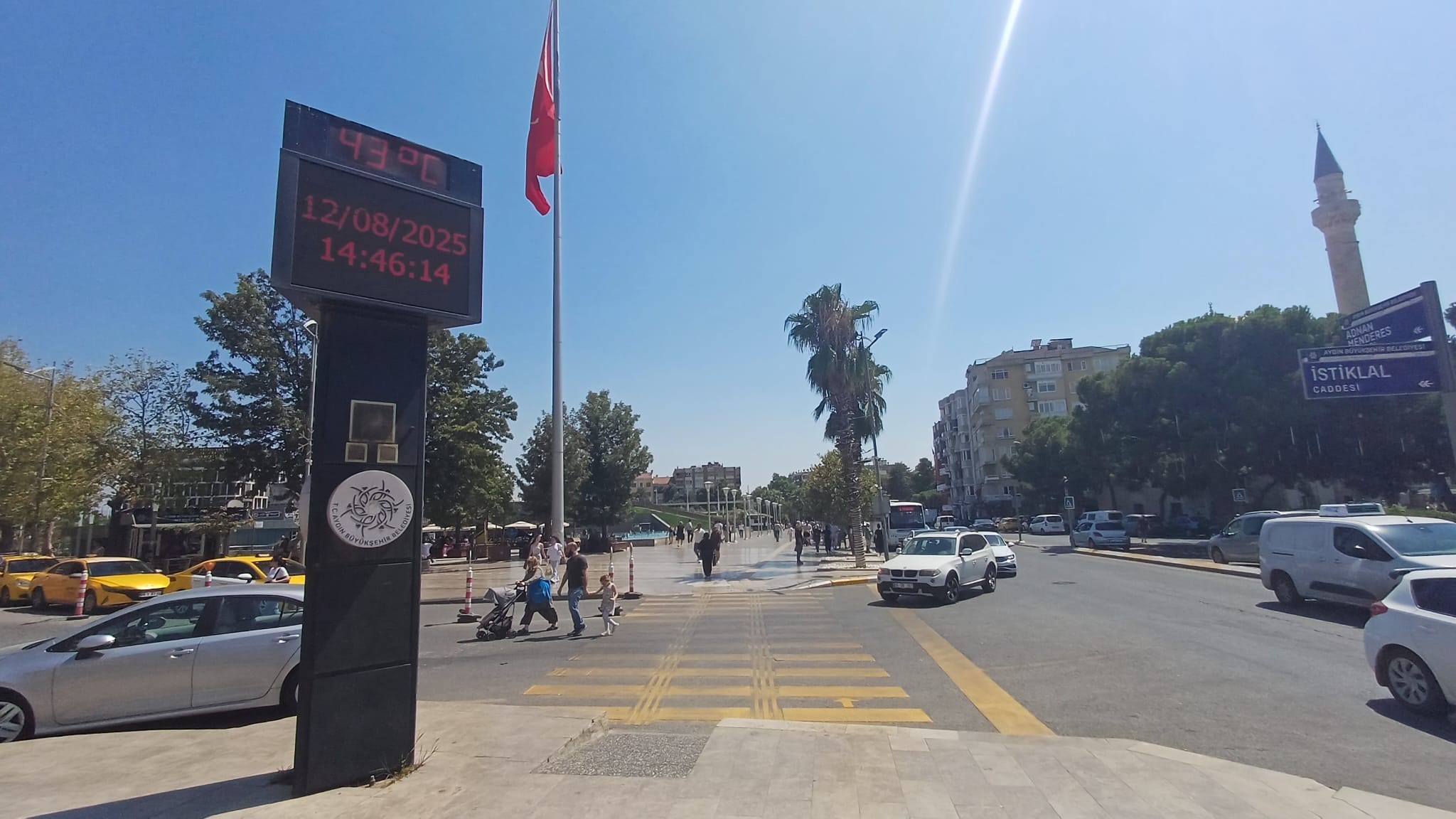 Aydın’da hissedilen sıcaklık 50 dereceye yaklaştı