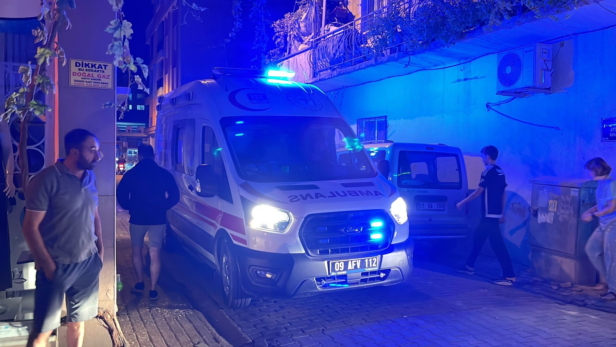 Ev yangını panik yarattı