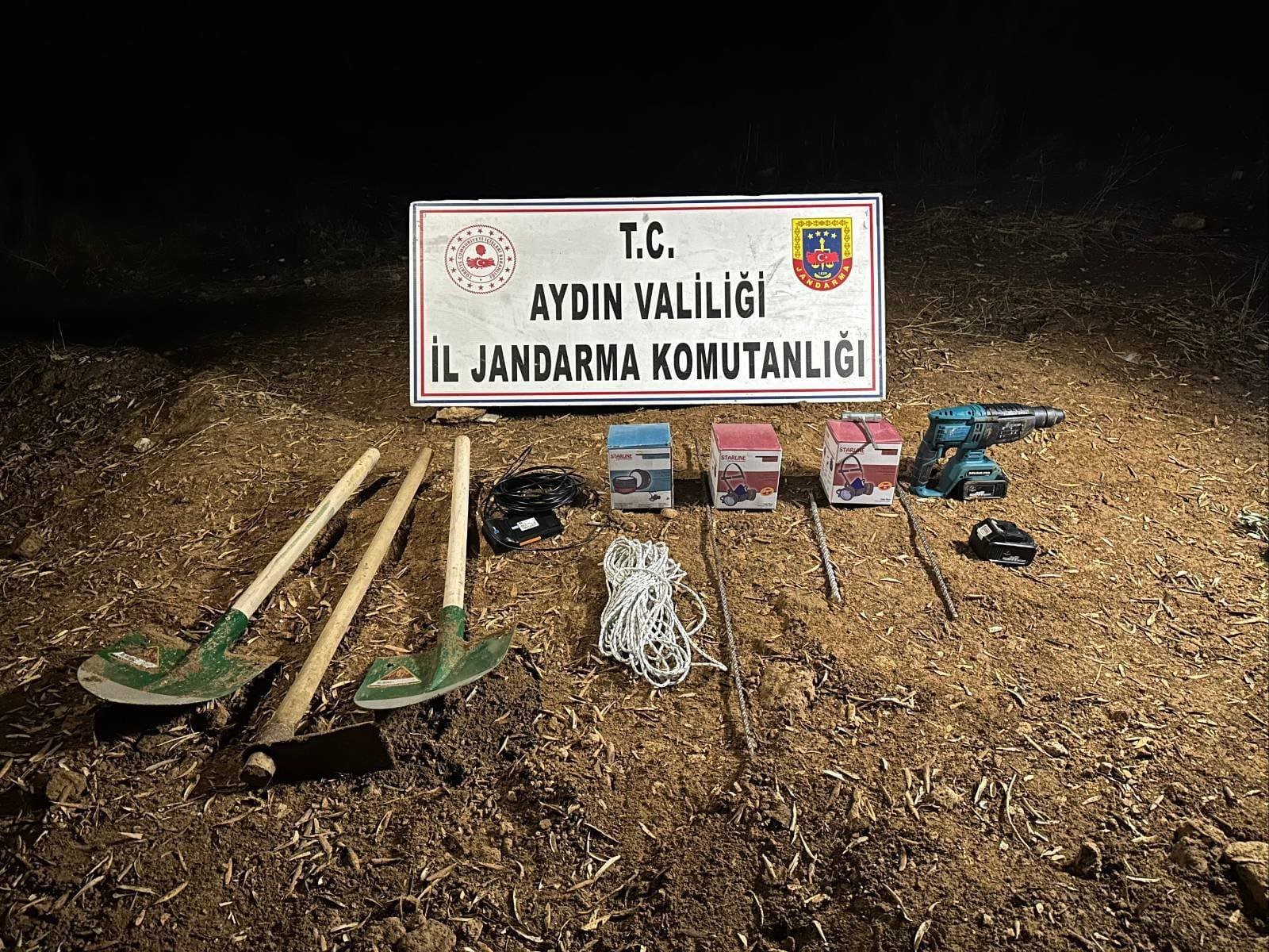 Kaçak kazı operasyonu: 4 şüpheli suçüstü yakalandı