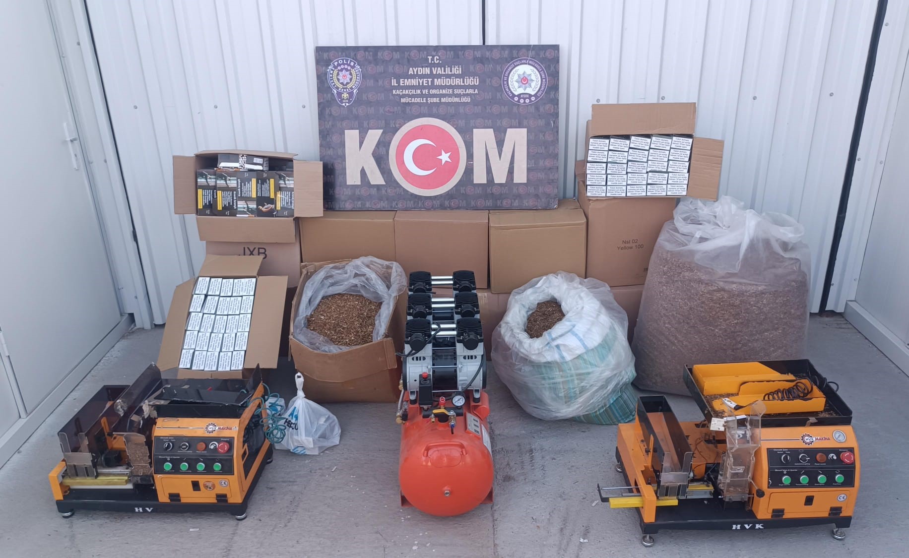 Aydın'da kaçak tütün operasyonu: 68 bin makaron ele geçirildi