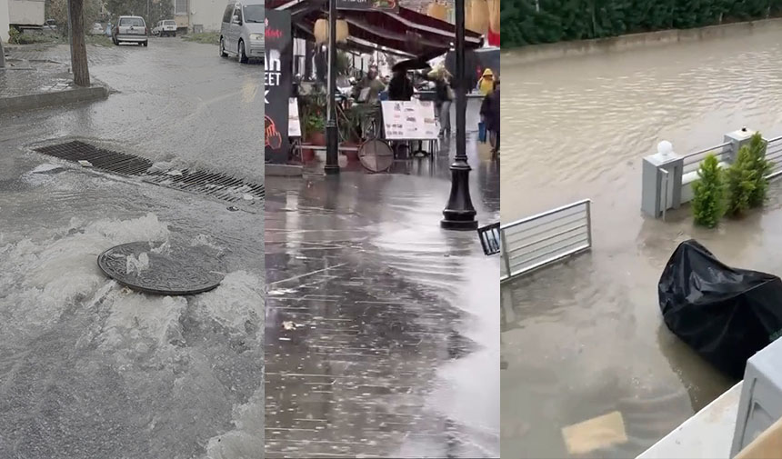Kuşadası’nda altyapı çöktü, caddeler göle döndü