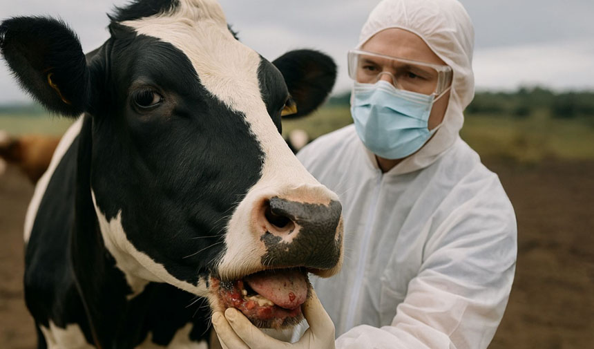 Bozdoğan'da şap hastalığı tespit edildi