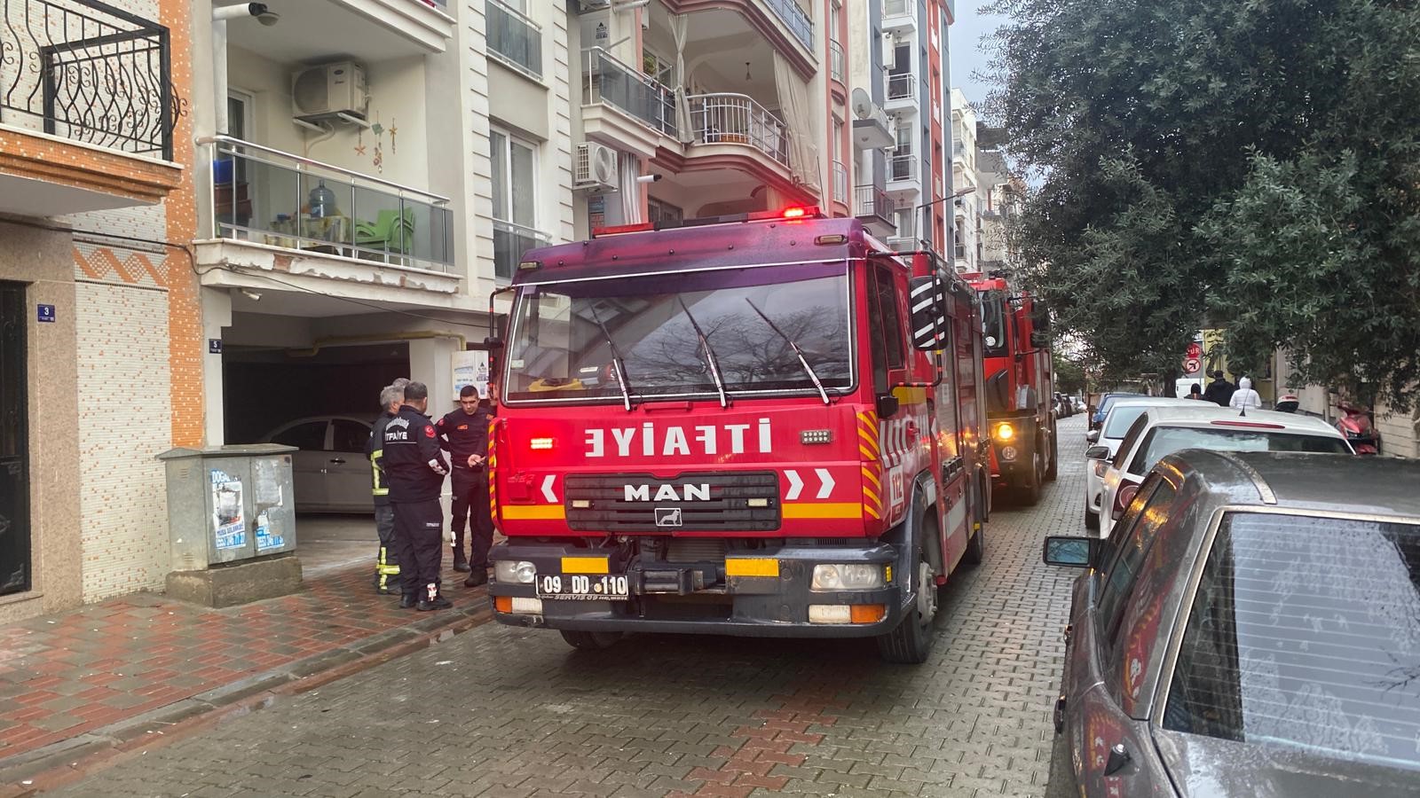 Aspiratörden çıkan yangın panikletti