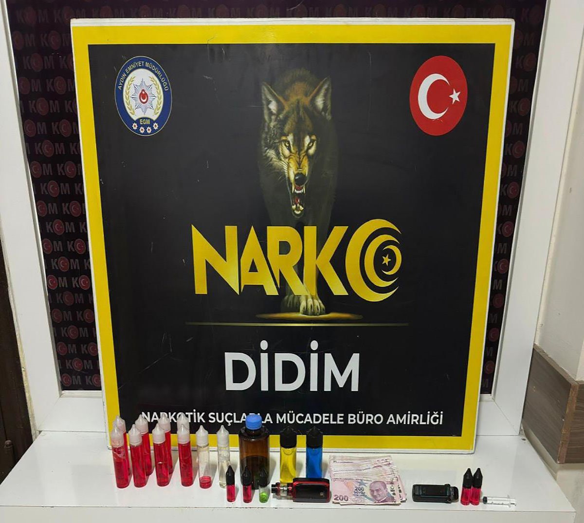 1 kilo sıvı uyuşturucu ele geçirildi