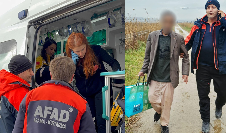 Kaybolan Alzheimer hastası yaşlı adam sulama kanalı kenarında bulundu
