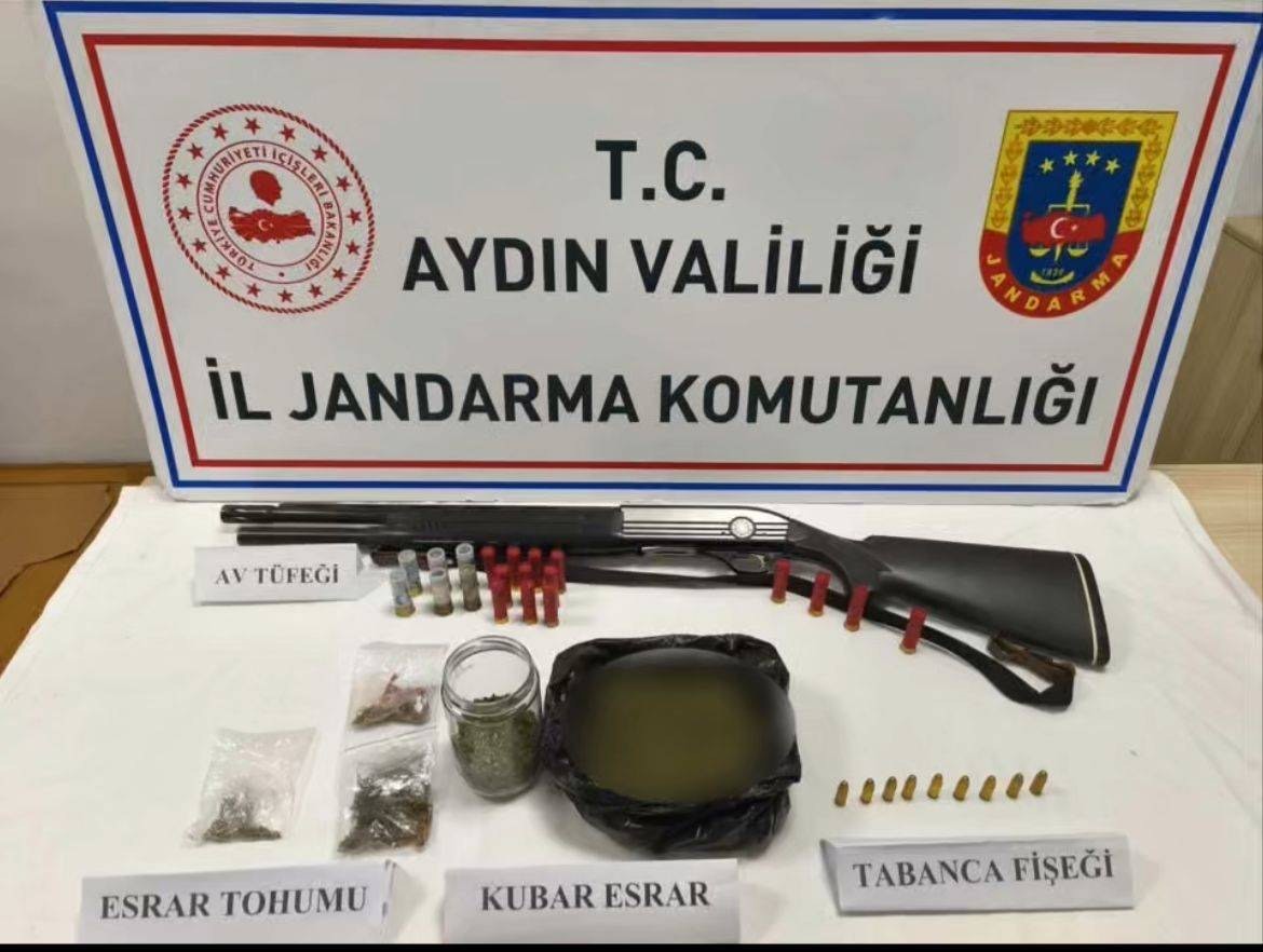 Aydın'da uyuşturucu ve ruhsatsız silah operasyonu