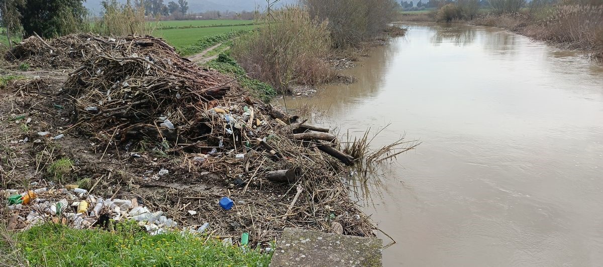 Tarihi taş köprü temizlendi, doğaseverler 